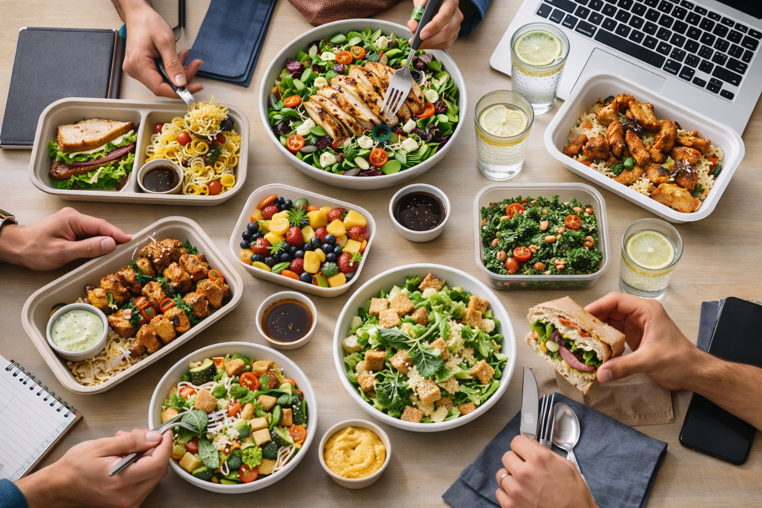 vorteile mittagessen buero produktivitaet